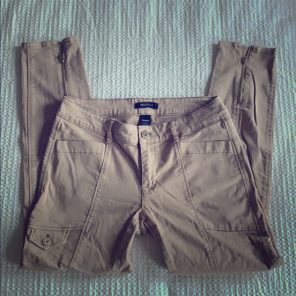 WHBM Khaki Skinny Cargo pants